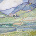 Detail of the Landscape from Saint-Remy by Van Gogh in the Metropolitan Museum of Art, July 2023