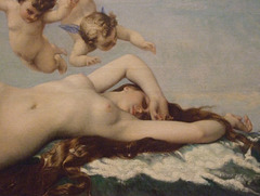 Detail of The Birth of Venus by Cabanel in the Metropolitan Museum of Art, January 2010