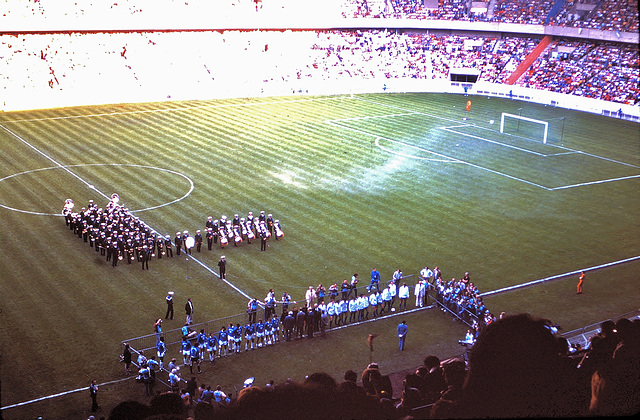 Paris (75) Juin 1976.Parcs des Princes. Finale de la Coupe de France Lyon / Marseille. (diapositive numérisée).