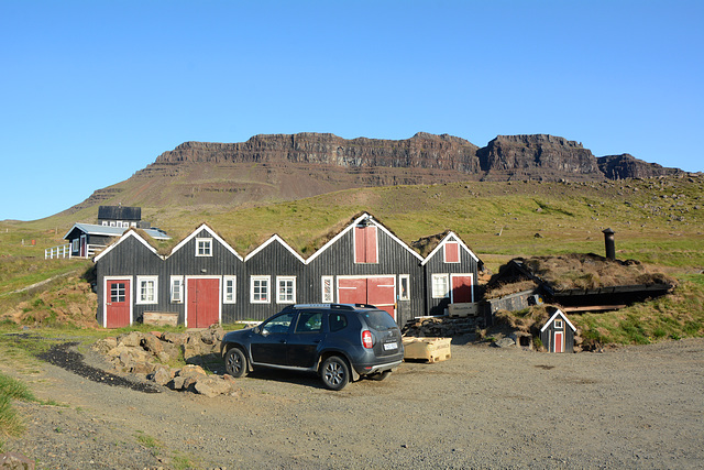 Iceland, Outbuildings of Hraunsnef Country Hotel