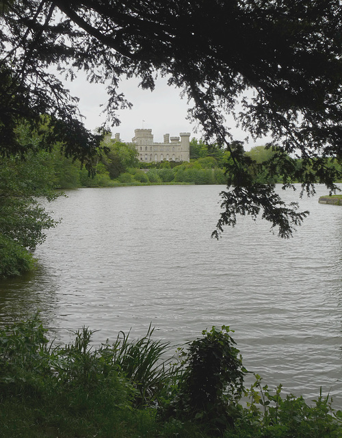 Distant View Across the Lake to Eastnor Castle