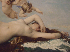 Detail of The Birth of Venus by Cabanel in the Metropolitan Museum of Art, January 2010