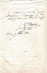 Short note with autograph Gilbert-Louis Duprez (P2)