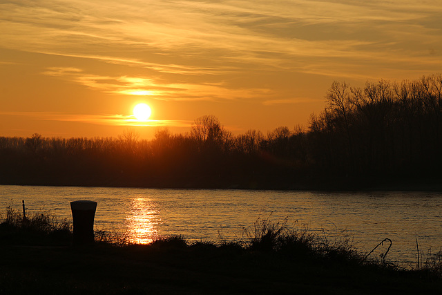 Sonnenuntergang am Rhein