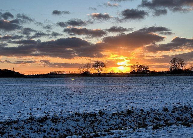 Sonnenuntergang, die Tage werden schon deutlich länger