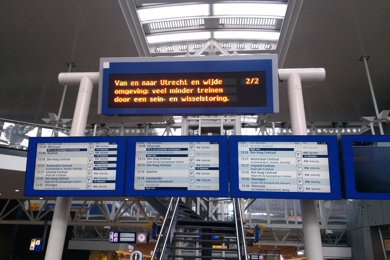 No trains to and from Utrecht