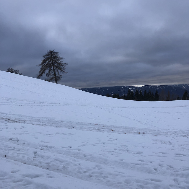 Haevy winter sky.