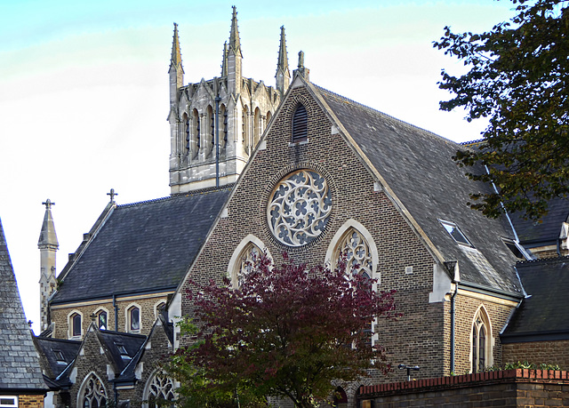 The old Wesleyan Church from Barrack Road at the rear