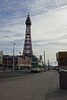 Heritage Tram In Front Of Blackpool Tower