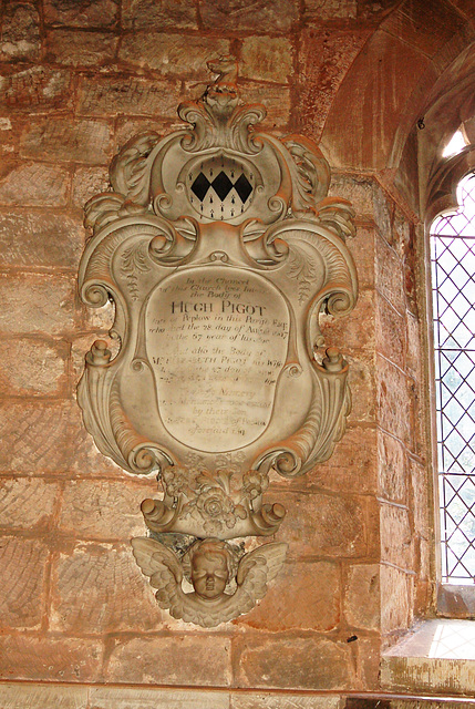 Memorial to Hugh Pigot, Hodnet Church, Shropshire