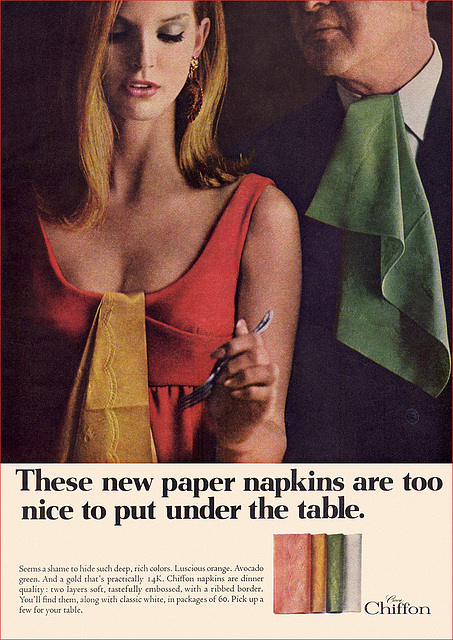 Chiffon Paper Napkins Ad, c1966