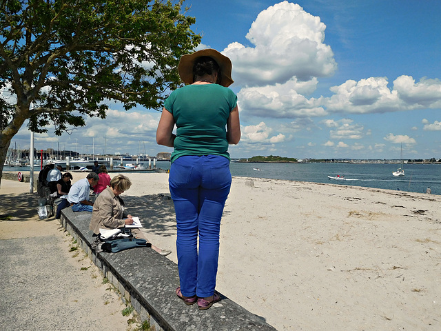 sortie ,, dessin à la plage