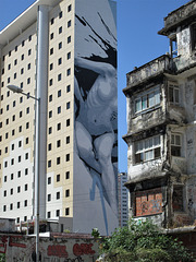 Warping mural.