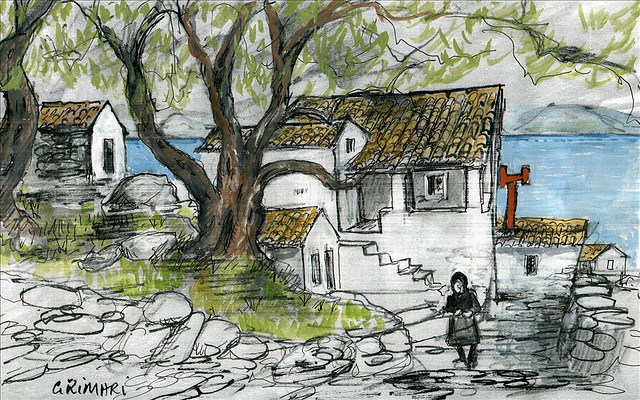 Grimari painting of corfu