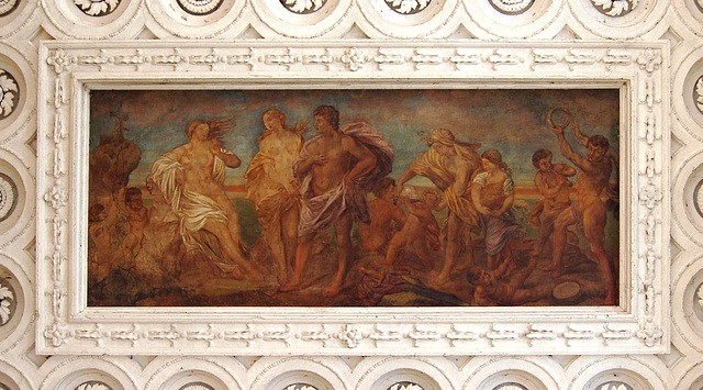 Portico Ceiling, Entrance Facade, West Wycombe Park, Buckinghamshire