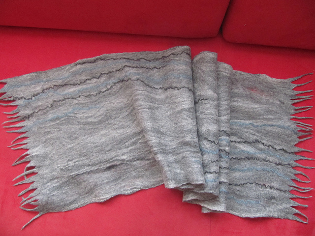 gentleman's scarf - merino wool, mohair yarn