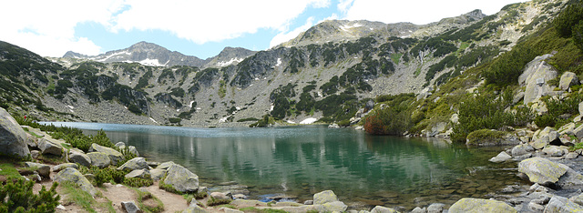 Bulgaria, Pirin Mountains, Fish Lake Panorama