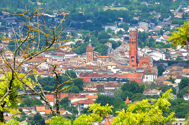 Villeneuve sur Lot vue de Pujols