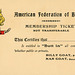 American Federation of Butters Membership Ticket