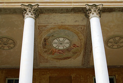 Remain of Painted Decoration by Borgnis, Southern Facade, West Wycombe Park, Buckinghamshire