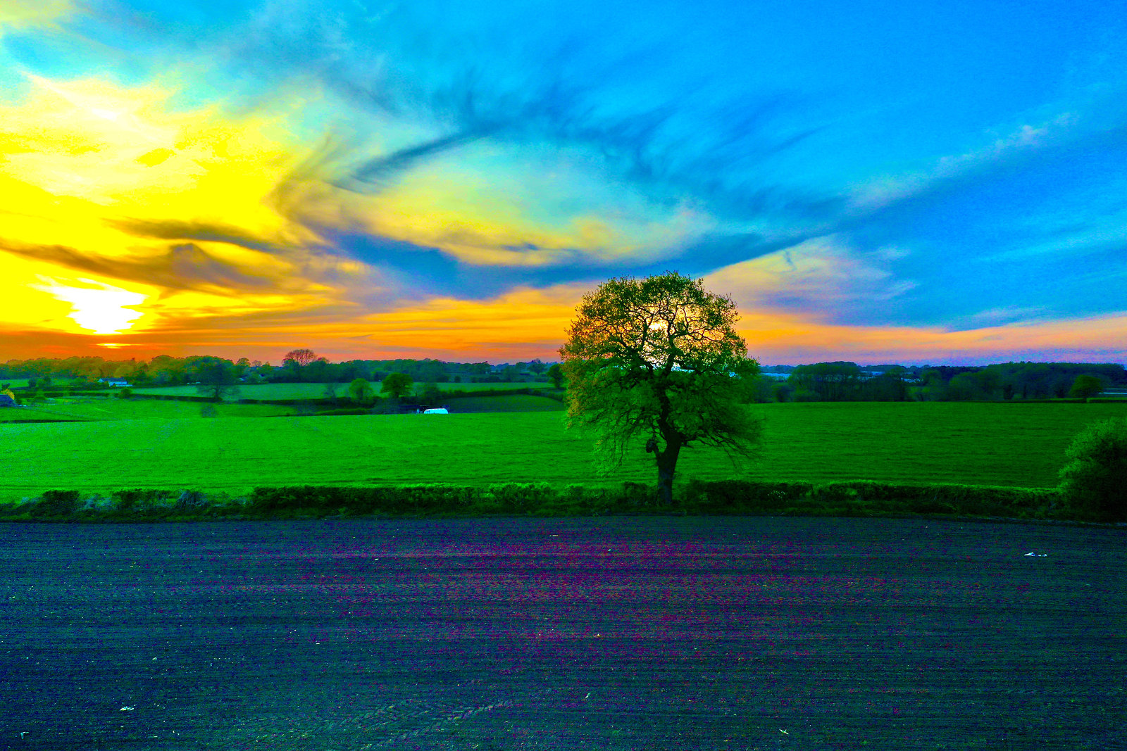 Late April sunset