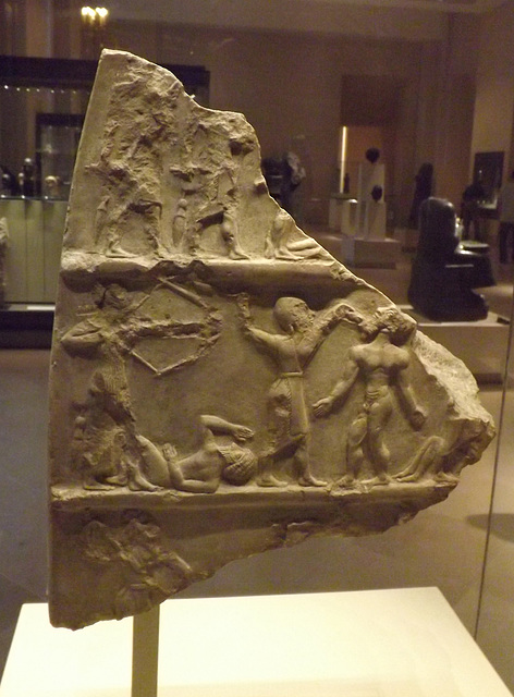 Fragment of a Victory Stele from Girsu in the Louvre, June 2013