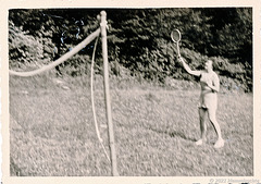Beim Federball, ca. 1955