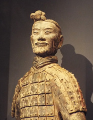 Detail of the Kneeling Archer in the Metropolitan Museum of Art,July 2017