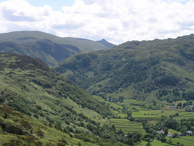 Stonethwaite valley and Rosthwaite