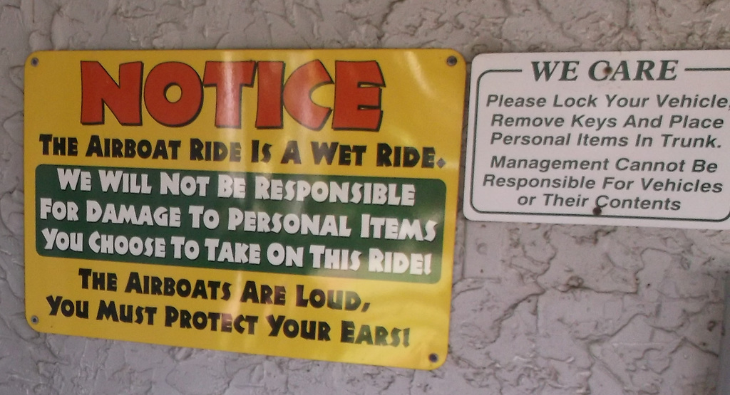 Wet notice