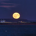 Harvest Moon rising over the Jurassic Coast and oil tanker "Yannis P." (IMO: 9411343)