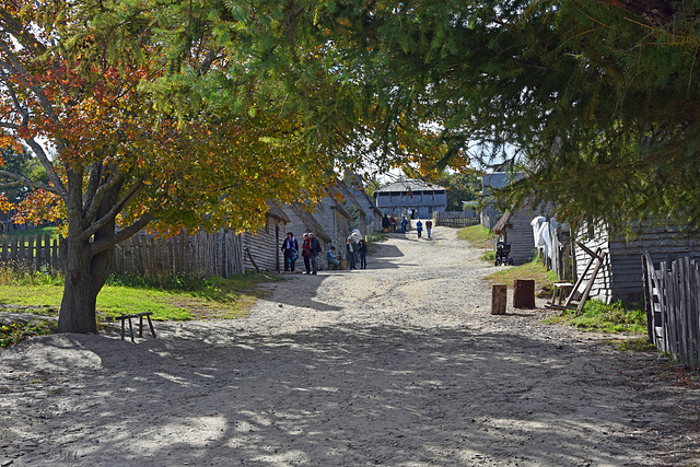 Der Zaun in der Plimoth plantation, Hauptweg