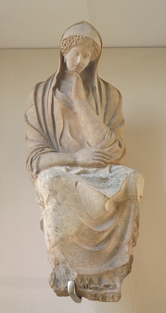 Terracotta Seated Veiled Woman in the Louvre, June 2013