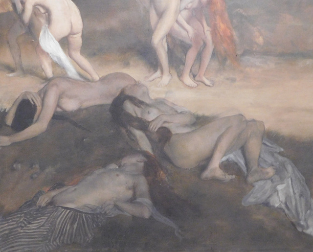 Detail of Scene of War in the Middle Ages by Degas in the Metropolitan Museum of Art, December 2023