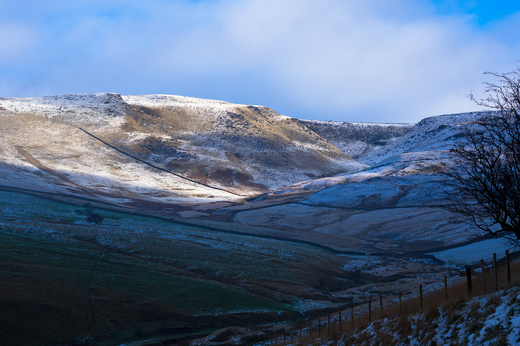 Dowstone Clough lit up