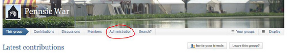 Group Administation tab
