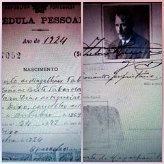 Identification Document of my Paternal Grandfather, Vicente de Magalhães TABORDA (b. 1869)