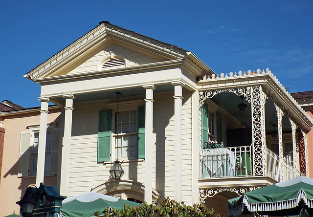 Detail of the River Belle Restaurant in Disneyland, June 2016