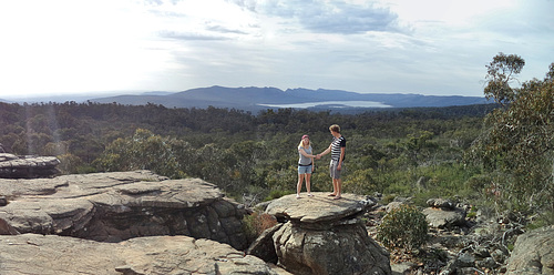 Lake Wartook and mushroom rocks