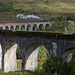 The Highlands West Coast special leaving Glenfinnan viaduct