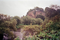 Blackstone Rock seen from the far bank of the River Severn (scan from 2000)