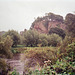 Blackstone Rock seen from the far bank of the River Severn (scan from 2000)