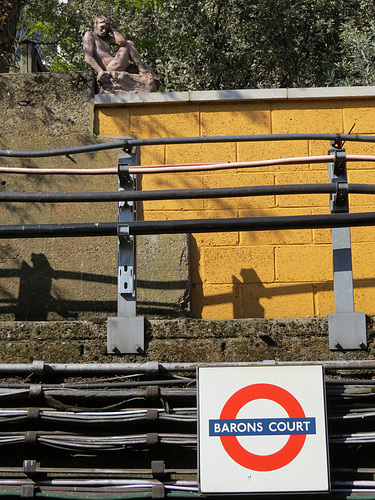 barons court tube station, london