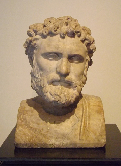 Herm of a Greek Rhetorician from the Villa dei Papiri in the Naples Archaeological Museum, June 2013