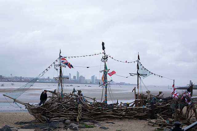 The Black Pearl pirate ship.