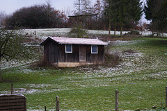 Reste der Schneeschauer der letzten Nacht