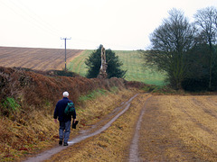 The Monarch's Way rising up towards Brake Lane