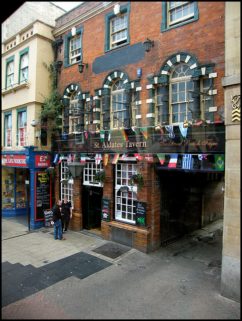 flags at St Aldates Tavern