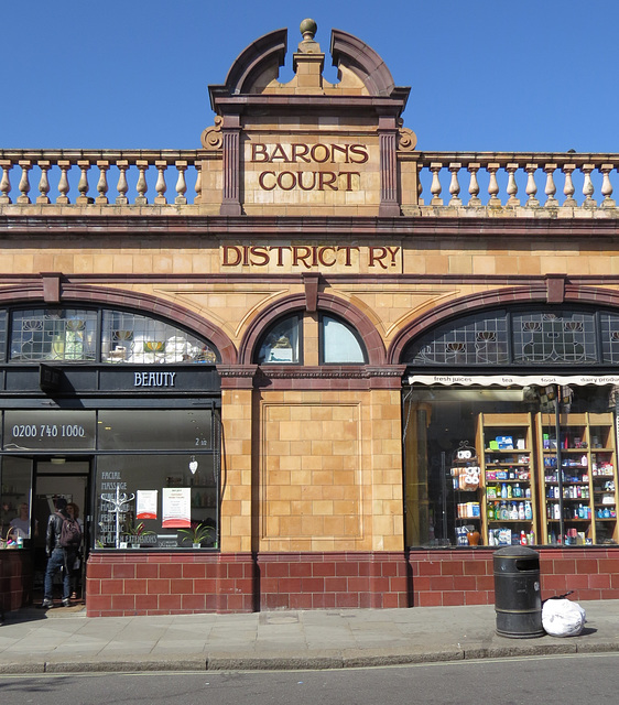 barons court tube station, london