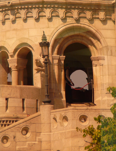 Budapest- Fisherman's Bastion Reflection in a Window of the Hilton Hotel